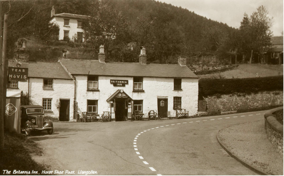 The Britannia Inn when the road ran past the door