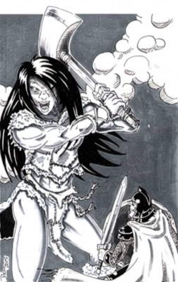 Battle with the Giantess of Bwlch y Rhiw Felen