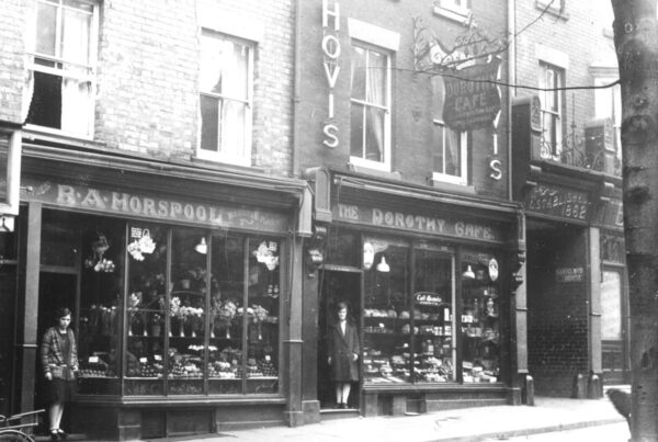 The Dorothy cafe and Horsepool's greengrocers on Castle street