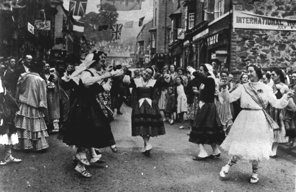 Dancers on Castle Street - Eisteddfod early 1950's