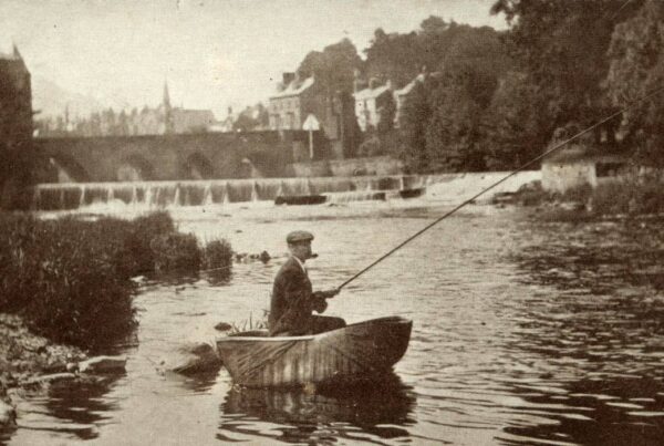 fishing in a coracle on the River Dee