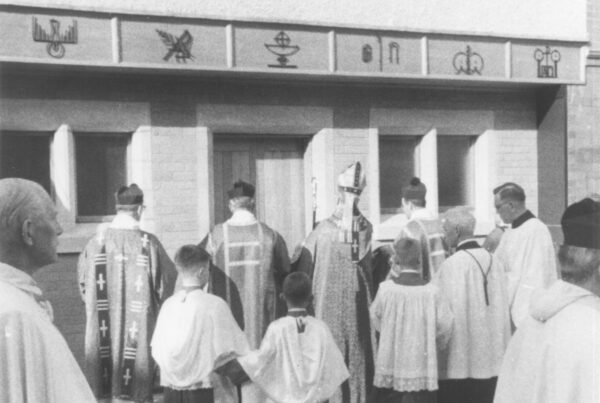 The opening of the Holy Cross catholic church on Oak Street in 1961